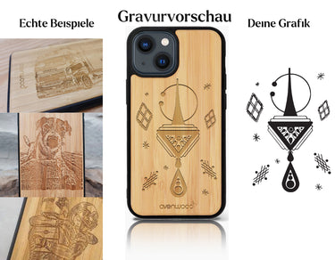INDIVIDUELL iPhone 13 Bambus-Kunststoff